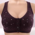 Front Button Bra Purple