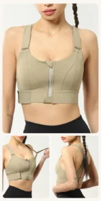Front Zipper Shockproof Premium Sports Bra - Image 6