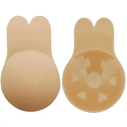 Rabbit Ears Lifting Breast Patch, Strapless Bra Self-Adhesive Silicone Invisible Bra, One-Piece Push-Up Rabbit Breast Patch